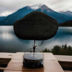 Kangol Navy 100% Wool 504 Mens Sz M  Fedora Newsboy Hat‎ Cap Golf , Stained Tag